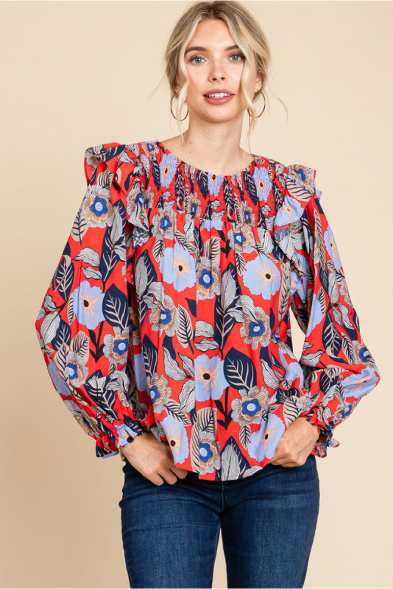 GUSSY FLORAL BLOUSE