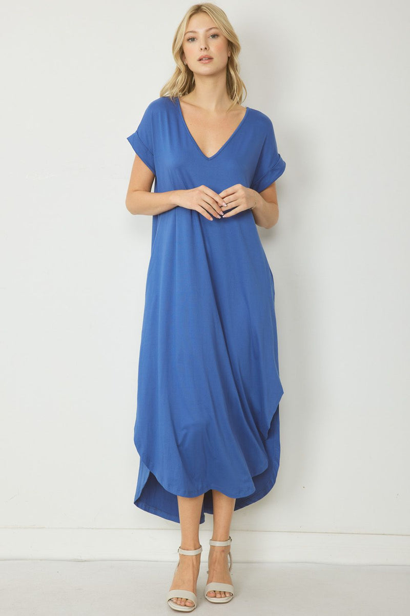 DUNN MAXI DRESS~DENIM BLUE