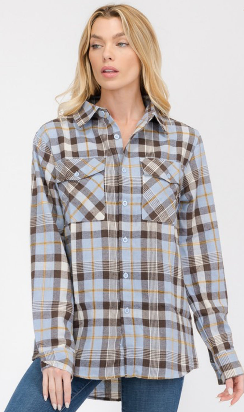 REYNA FLANNEL BUTTONDOWN